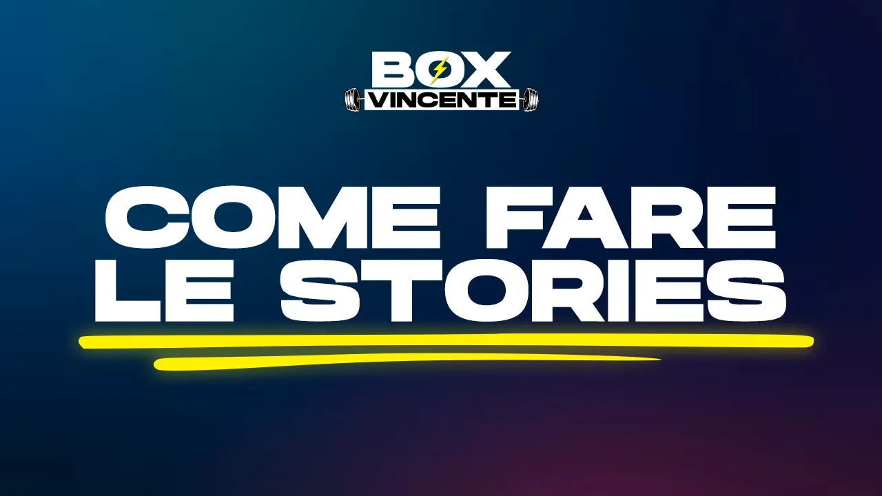 Come e Perchè fare le Stories lesson poster