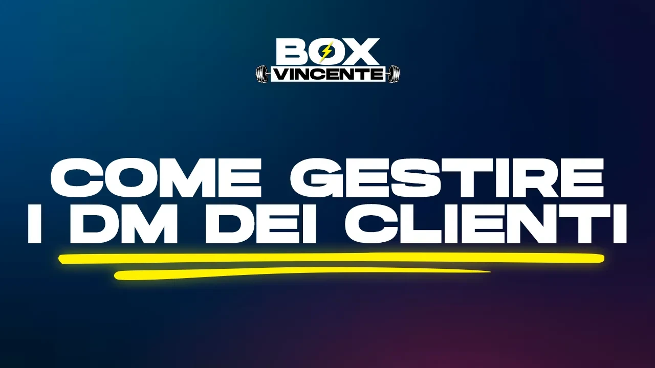 Gestire i DM dei Social lesson poster