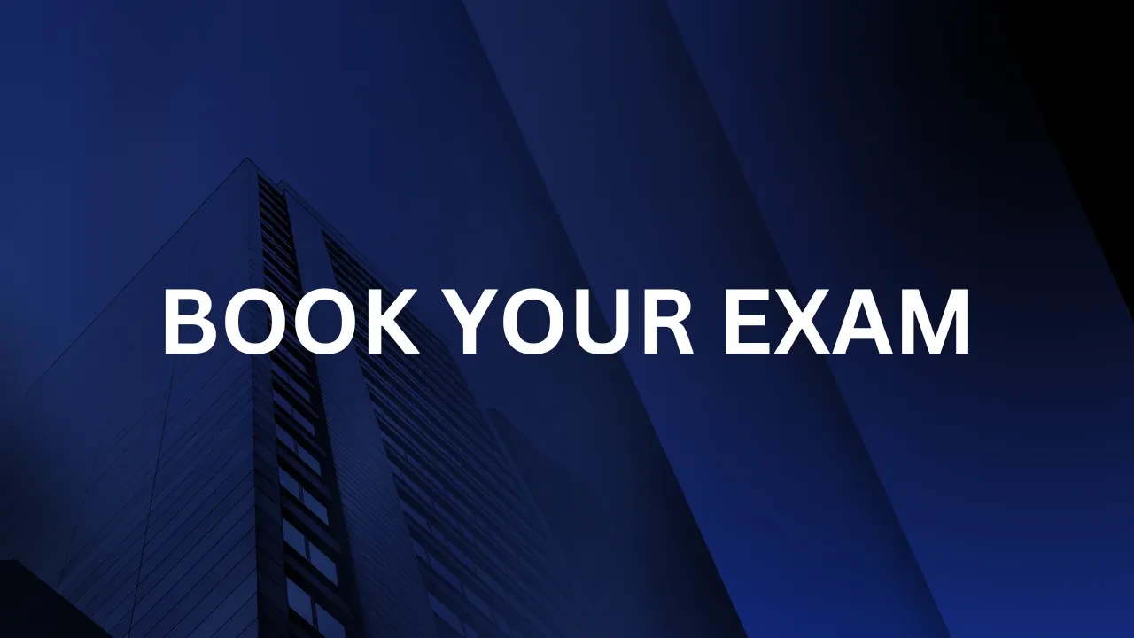 Step 1: Book Your Exam lesson poster