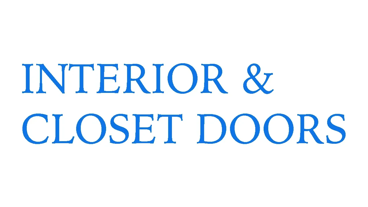 Interior Door and Closet Door Estimator lesson poster