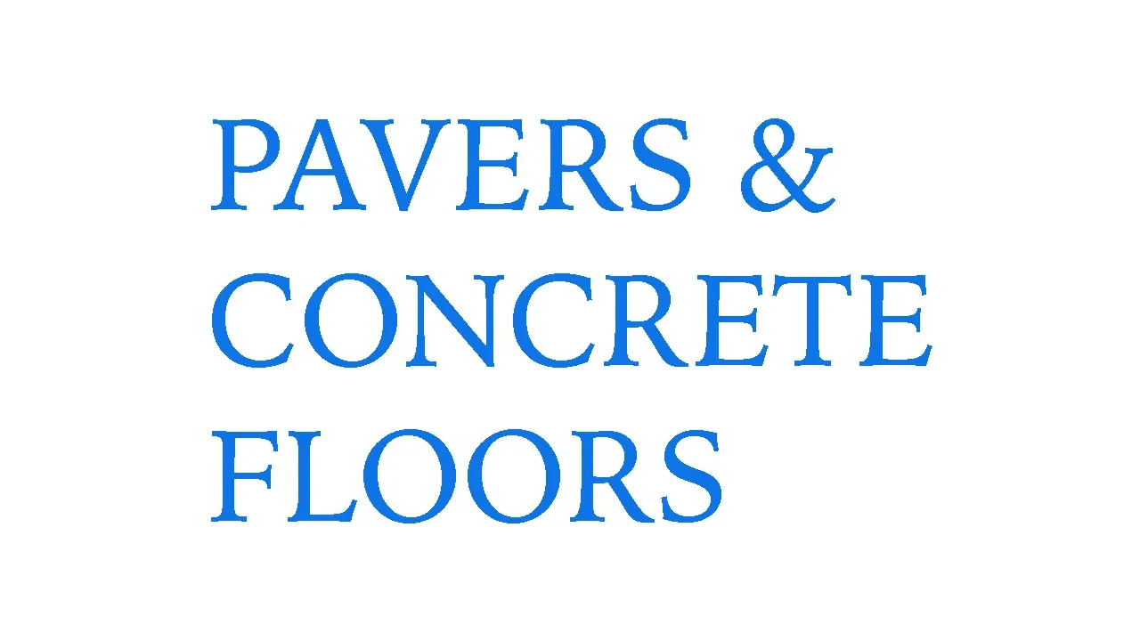 Pavers and Concrete Floors lesson poster