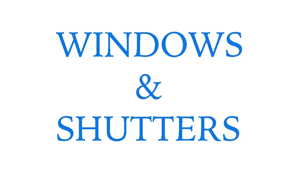 Windows and Shutters lesson poster