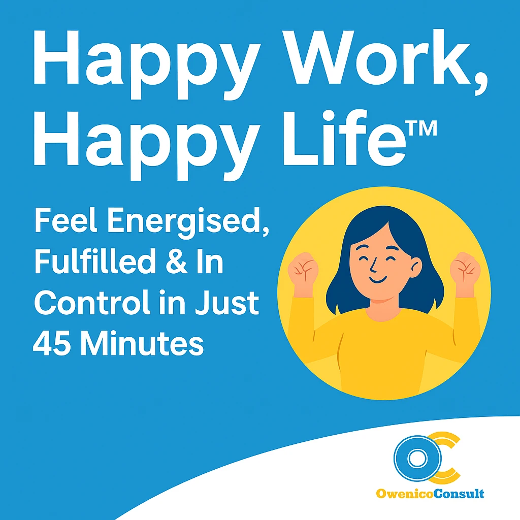 Happy Work, Happy Life lesson poster
