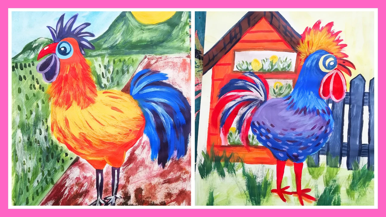 Cock-a-doodle-doo Rooster (Presented by Miss Lili) lesson poster