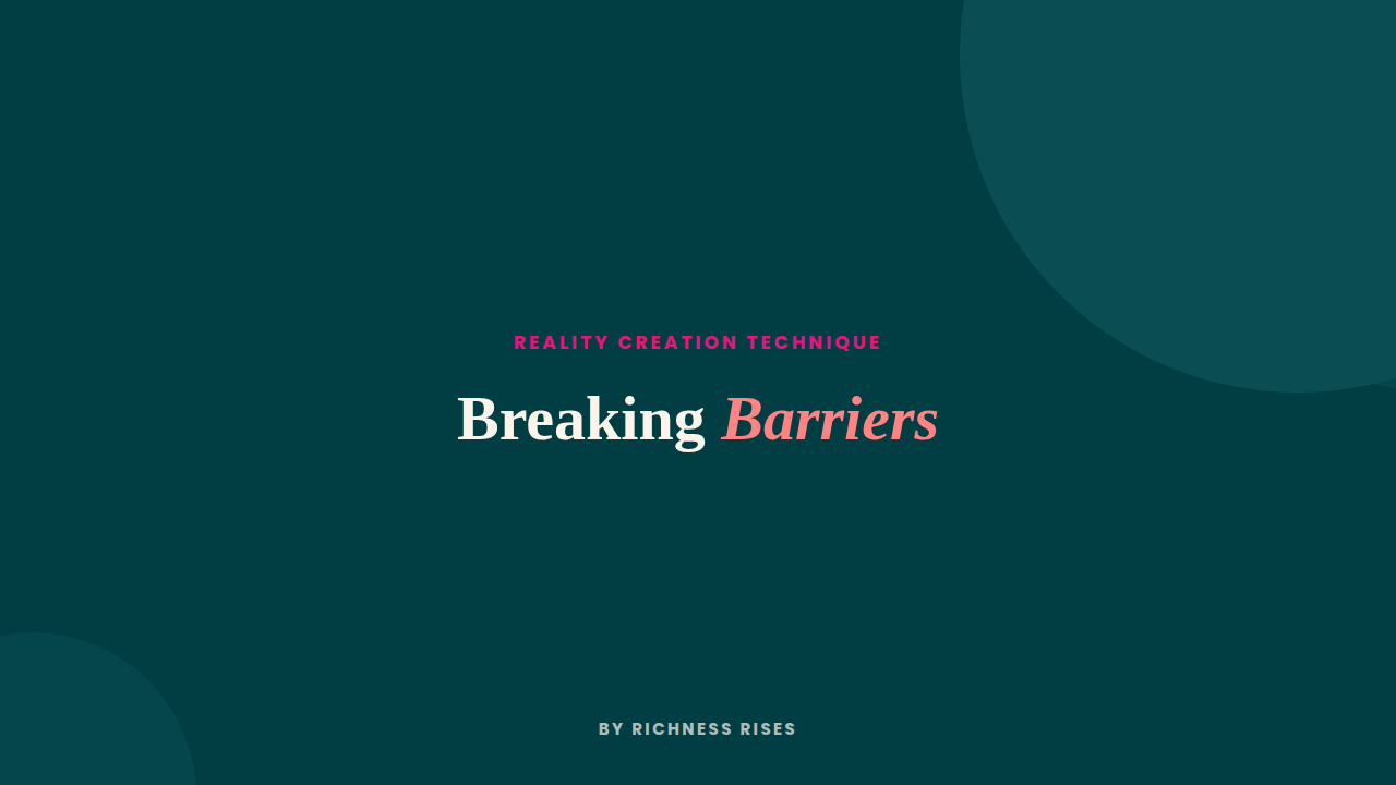 Breaking Barriers