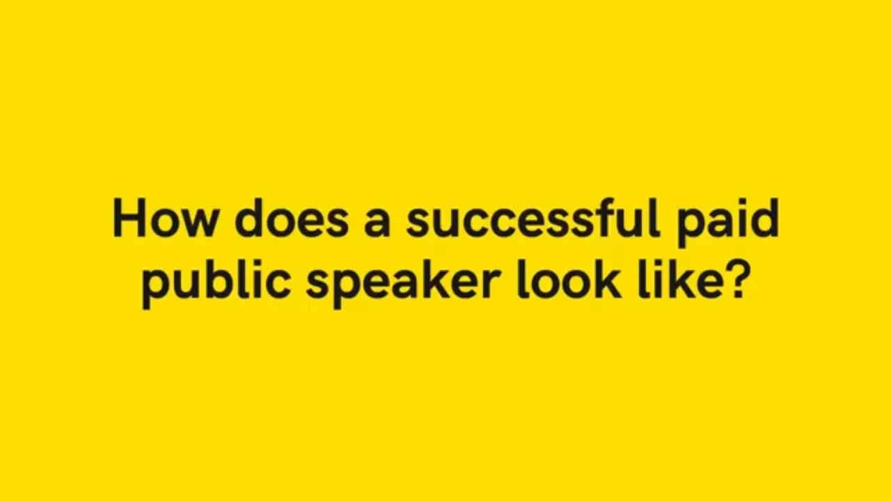 How Does a Succesful Speaker Look Like lesson poster
