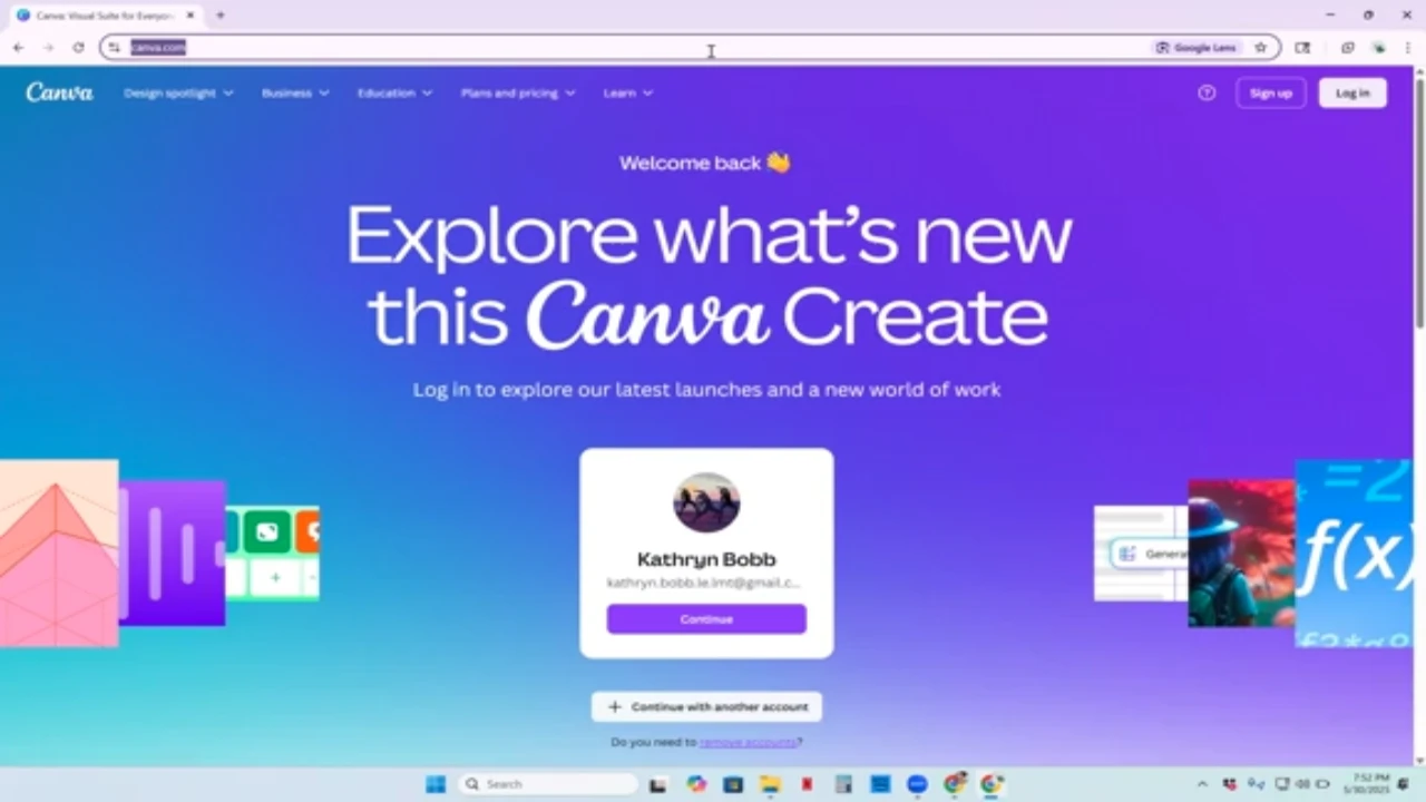 The First Steps in Canva lesson poster