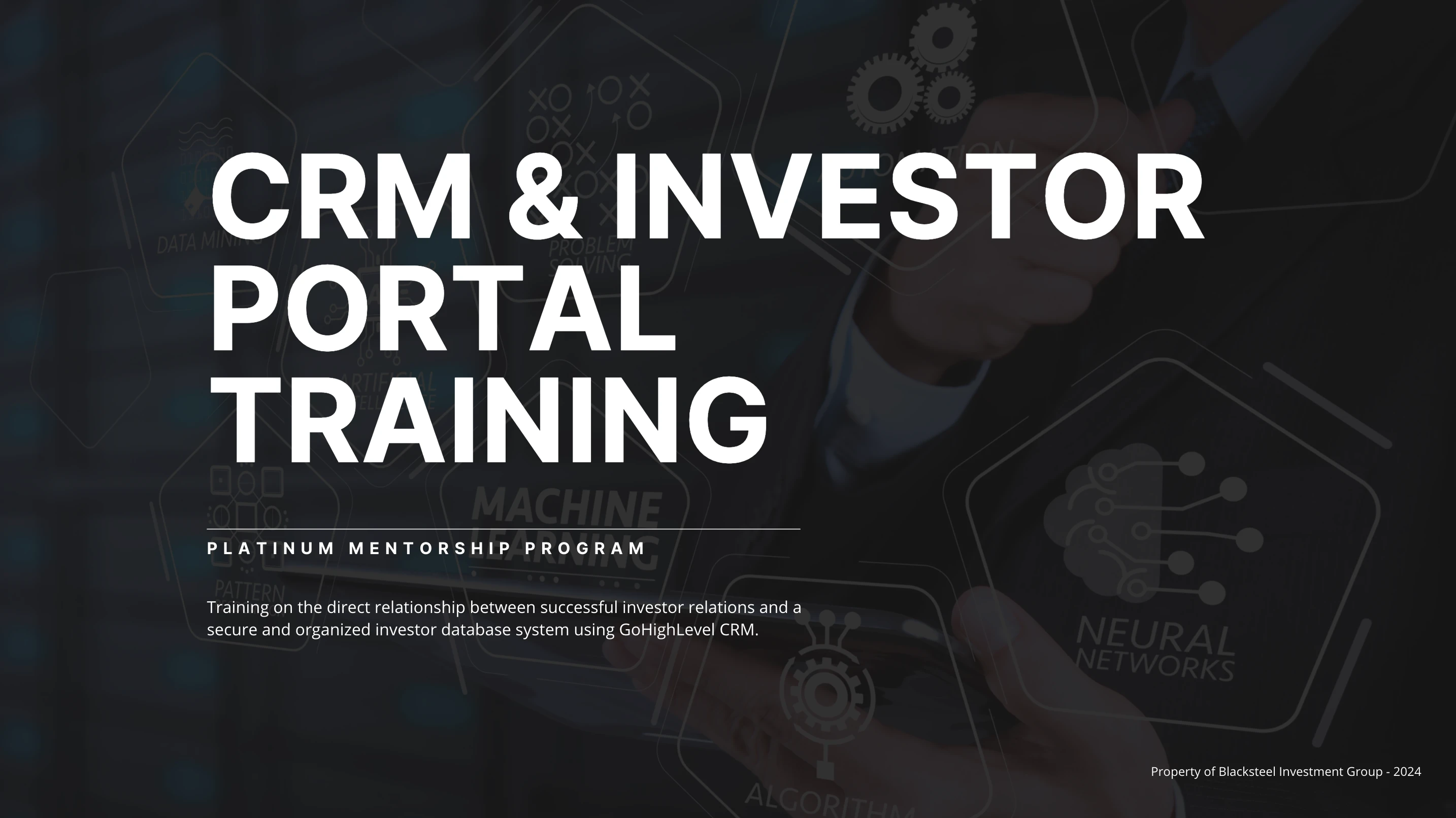 CRM Portal Training lesson poster
