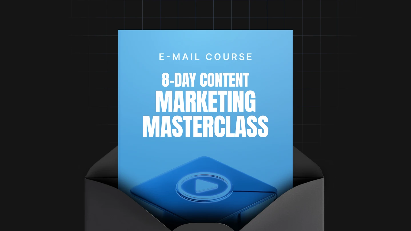 8-Day Content Marketing Masterclass lesson poster