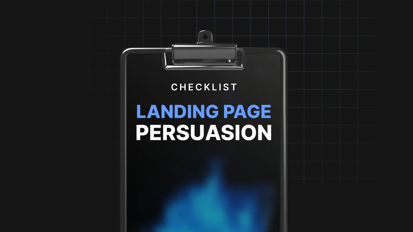 Landing Page Persuasion - Checklist lesson poster