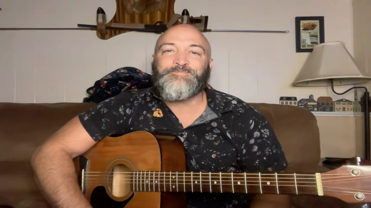 MARY-STRUM WITH SLIDES (1 FINGER) (L2.1.1) lesson poster