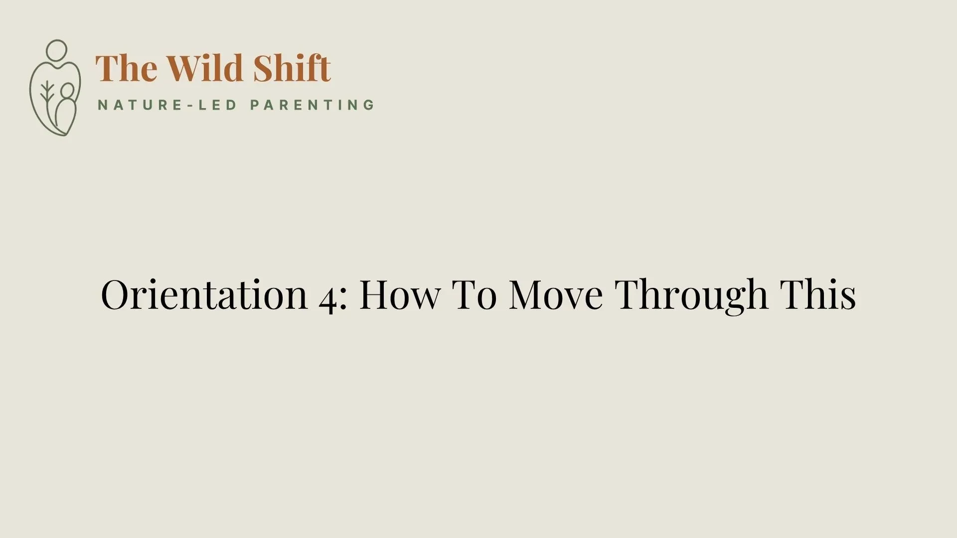 Orientation 4: How To Move Through This lesson poster