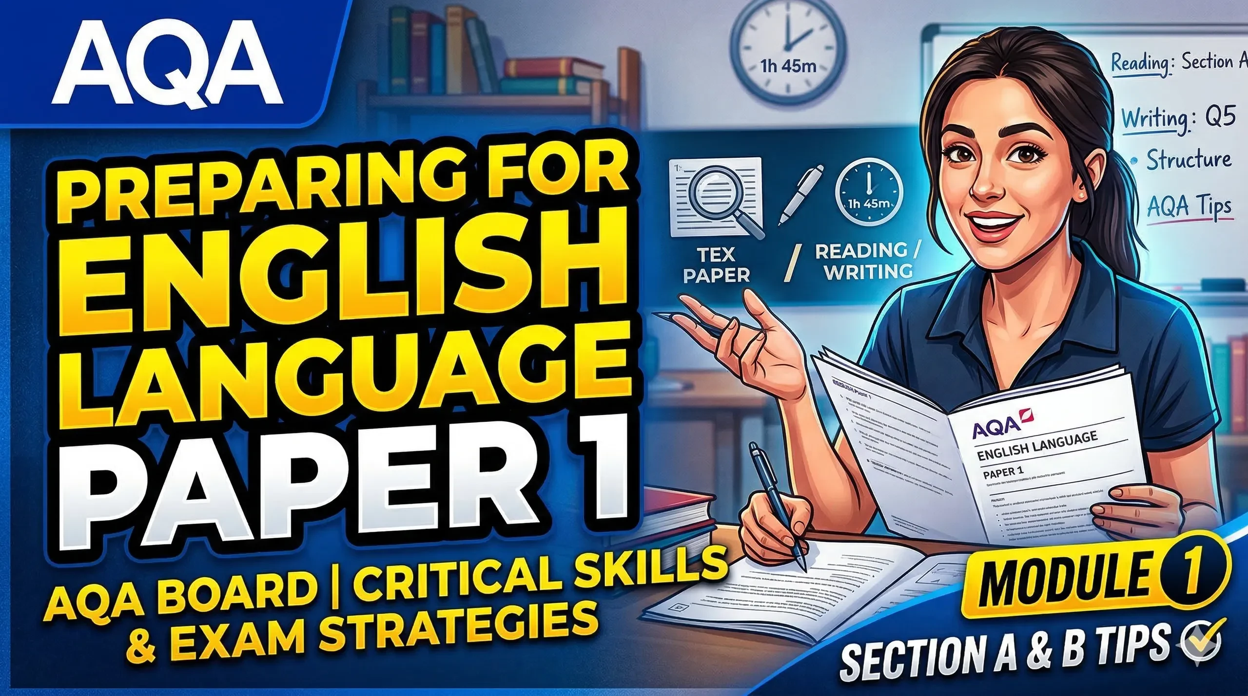 🧠 Reflect and Refocus - Recap the English Language Paper here lesson poster