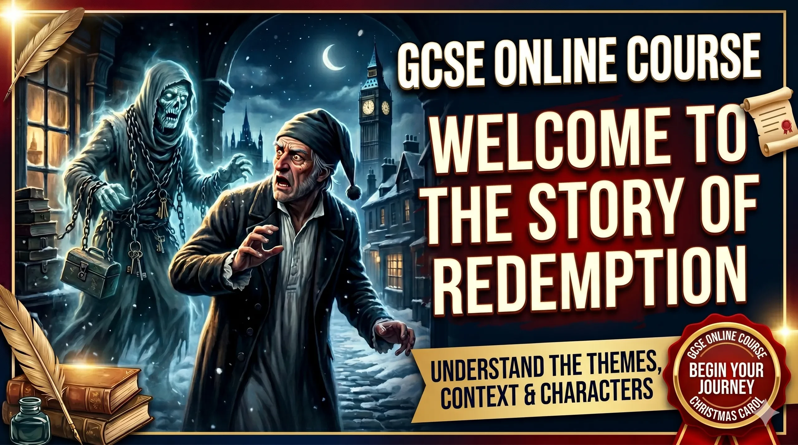 📘 Introducing A Christmas Carol lesson poster