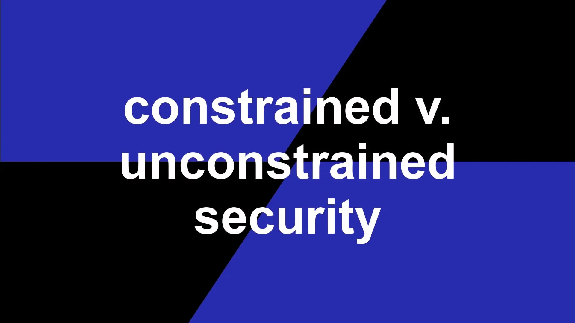 🔐 Lesson 1: Constrained vs. Unconstrained Security lesson poster