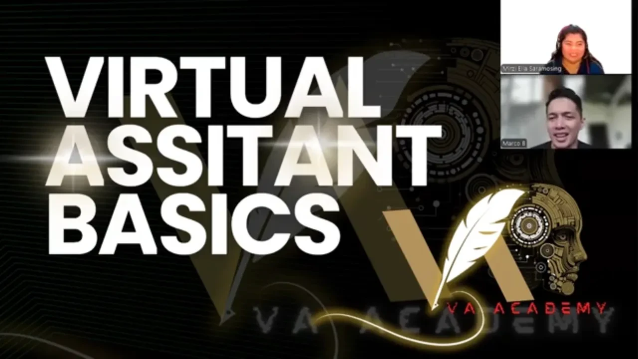 VA 101: What It Takes to Be a Virtual Assistant lesson poster