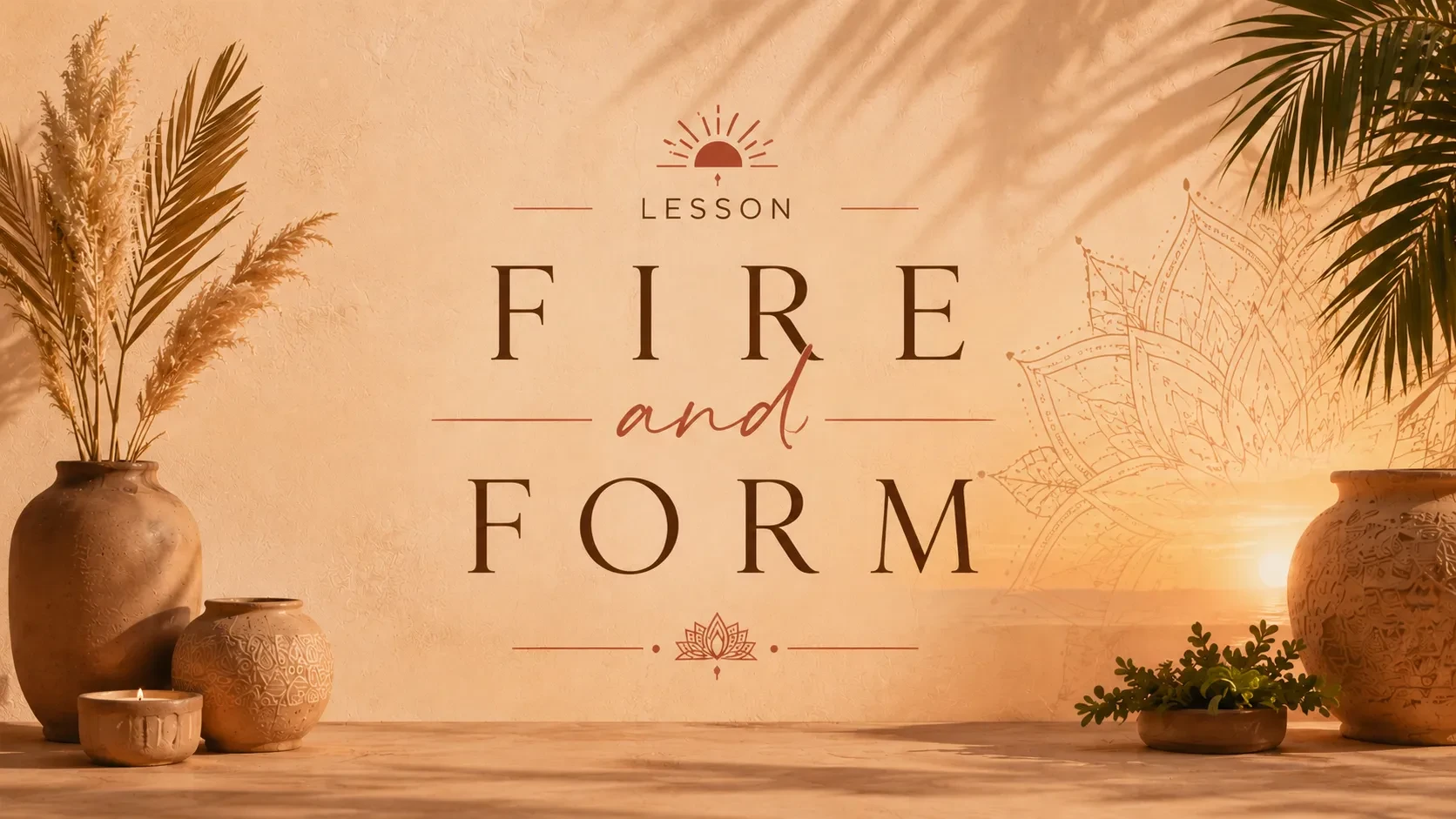 Fire and Form lesson poster