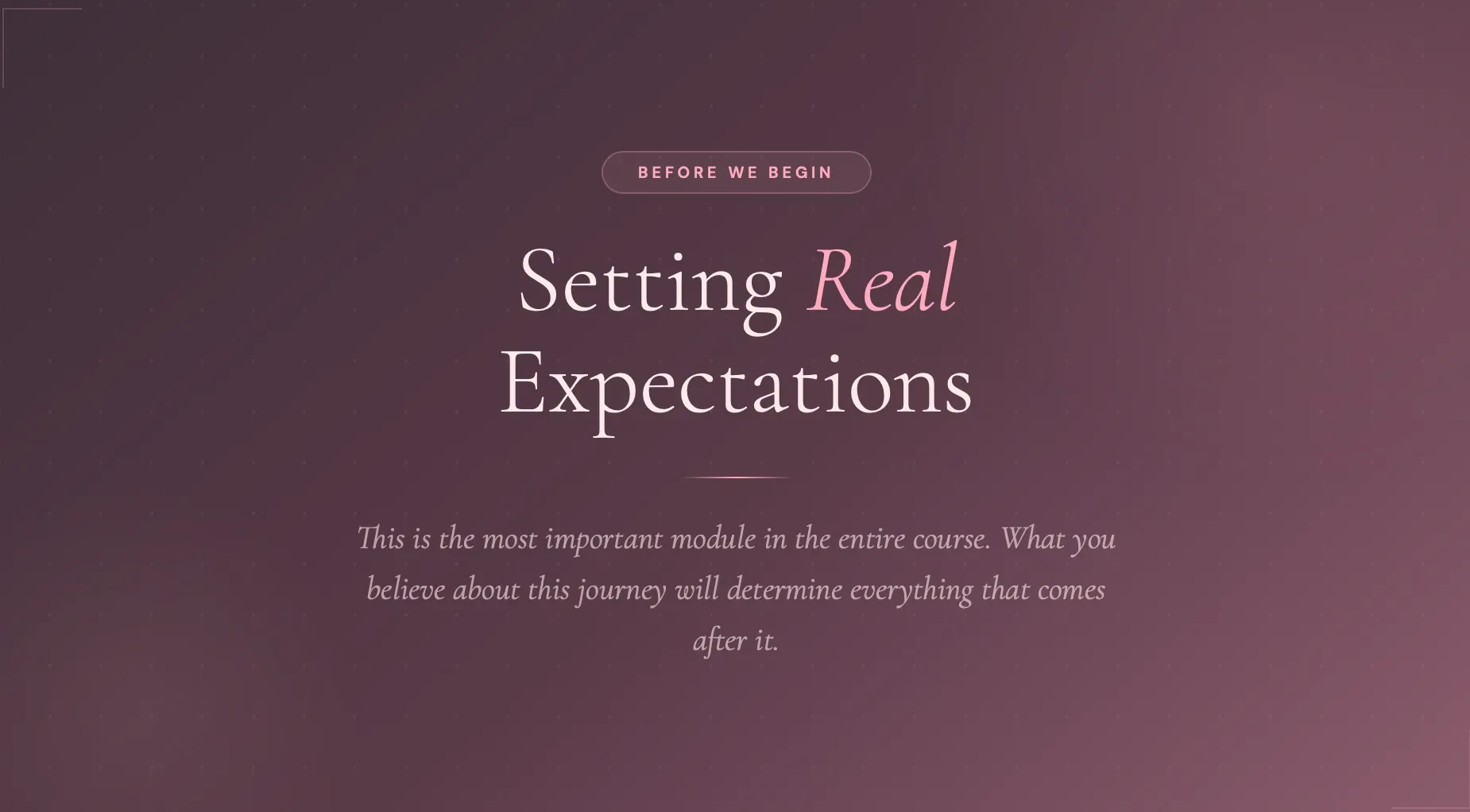 Lesson 1: What to Expect lesson poster