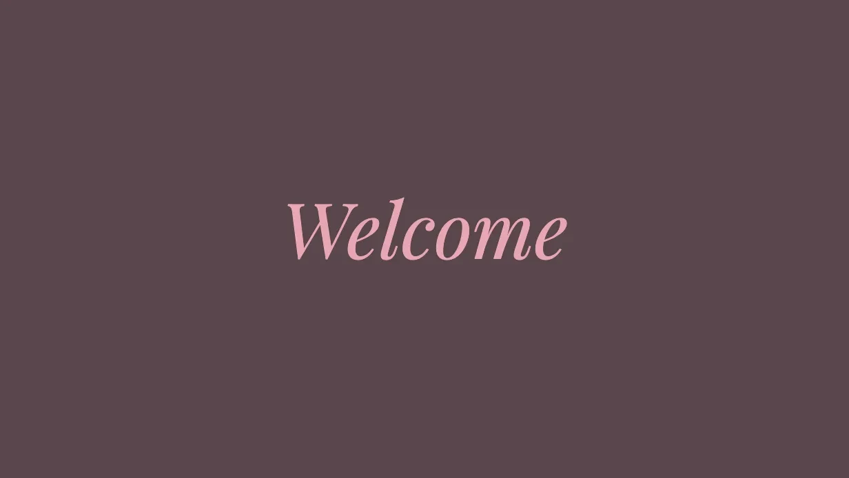 Welcome! lesson poster