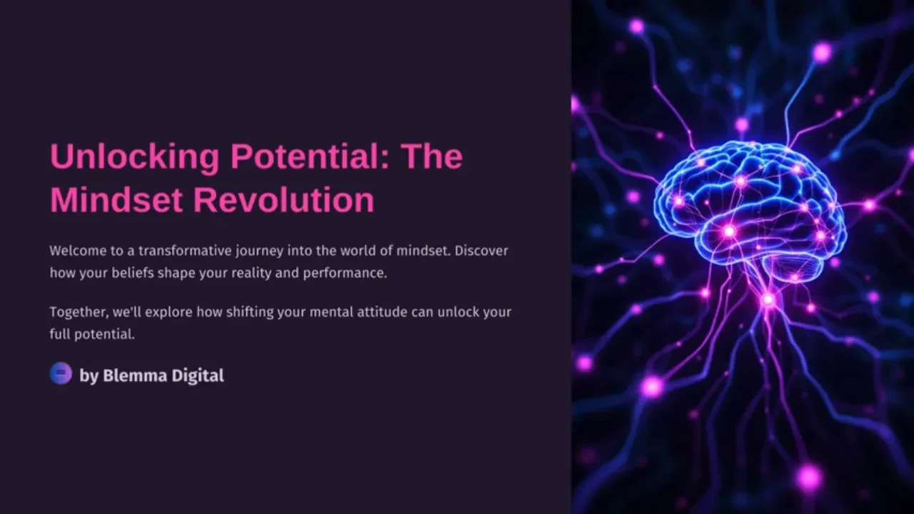 Unlocking Potential: The Mindset Revolution lesson poster
