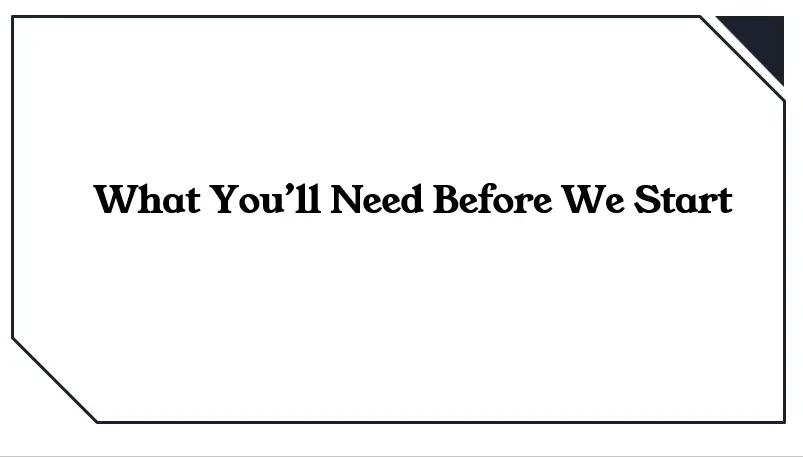 Lesson 3: What You’ll Need Before We Start lesson poster
