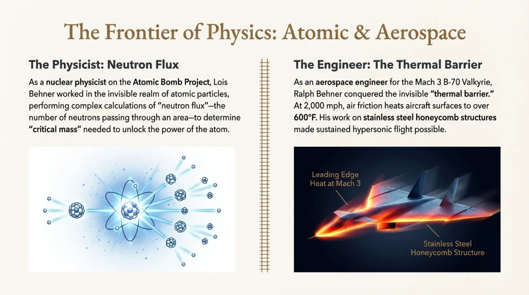 The Frontier of Physics: Atomic & Aerospace lesson poster