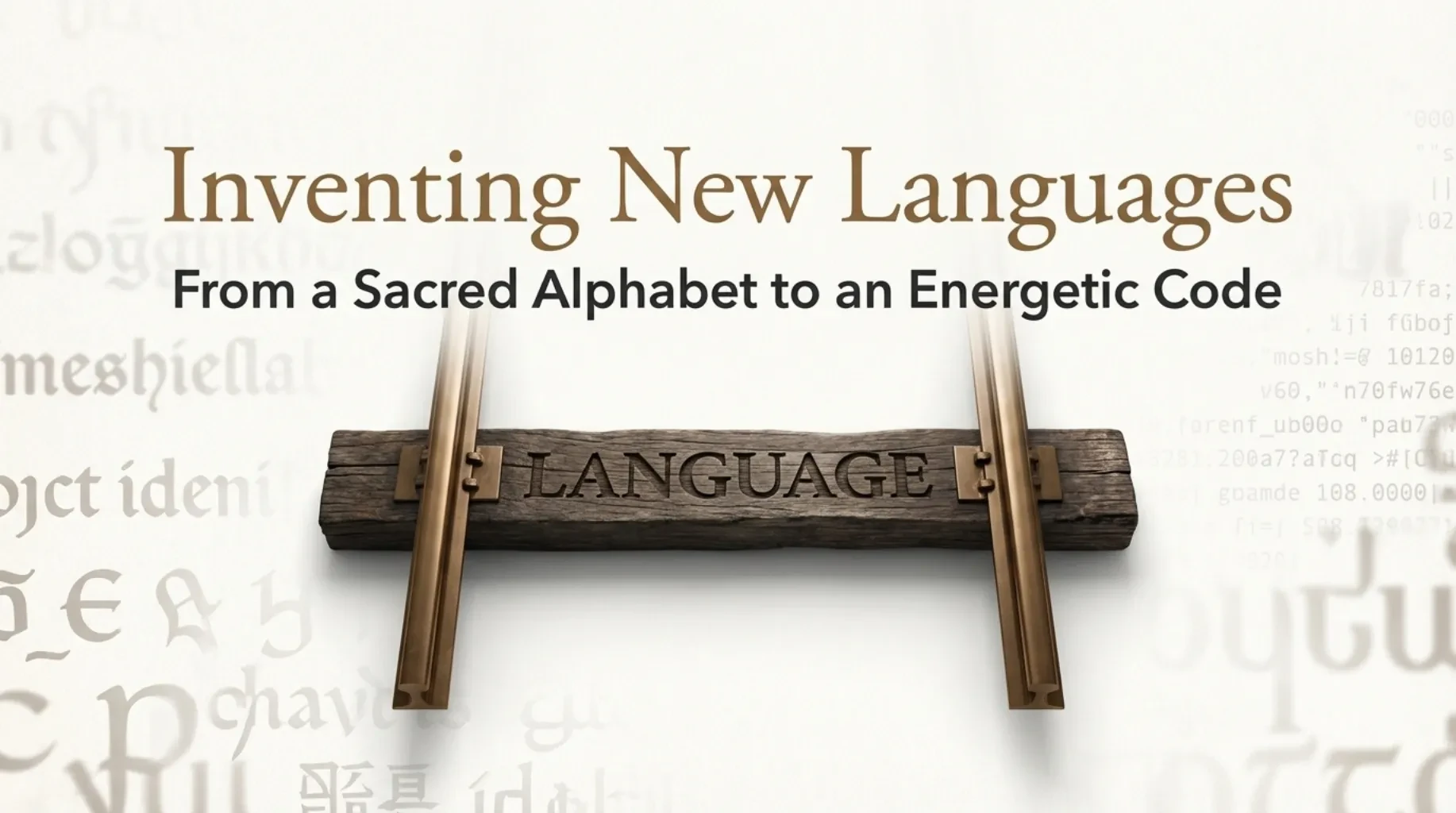 Inventing New Languages: From a Sacred Alphabet to an Energetic Code lesson poster