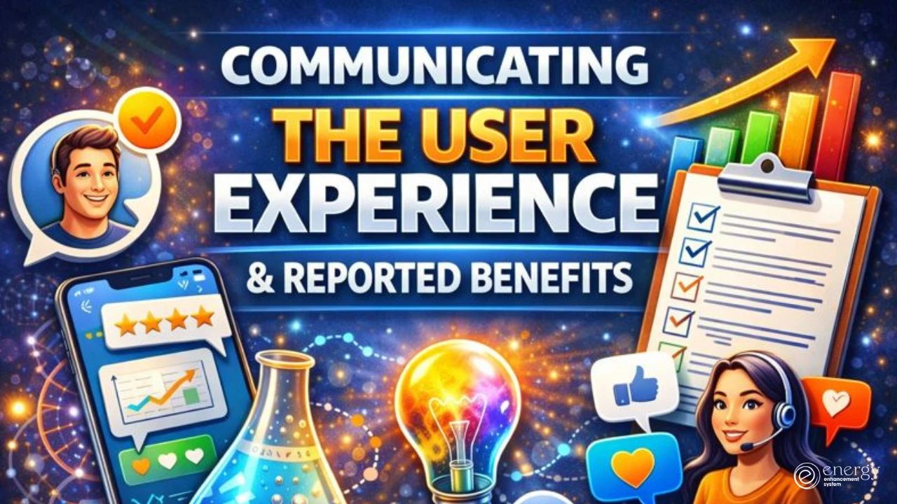 Communicating the User Experience & Reported Benefits lesson poster