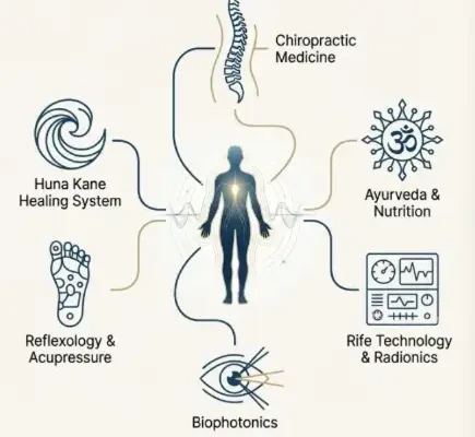 The Formative Years (1971–1977): Integrating Global Healing Modalities lesson poster