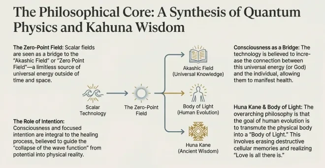 The Philosophical Core: A Synthesis of Quantum Physics and Kahuna Wisdom lesson poster