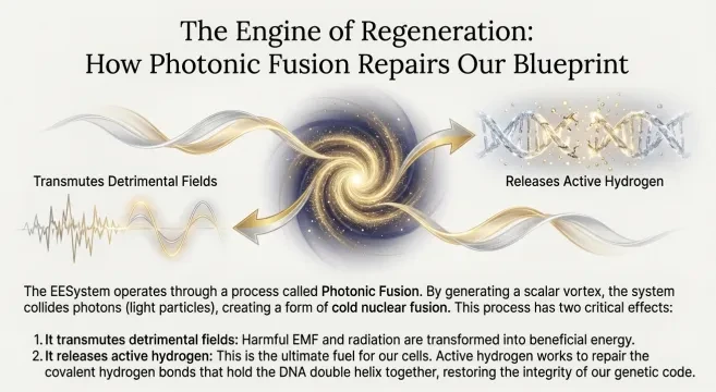 The Engine of Regeneration: How Photonic Fusion Repairs Our Blueprint lesson poster