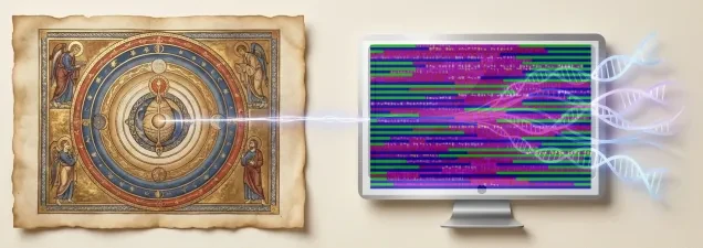 The Digital Scriptorium: Translating Divine Intent into Bio-Active Energy lesson poster