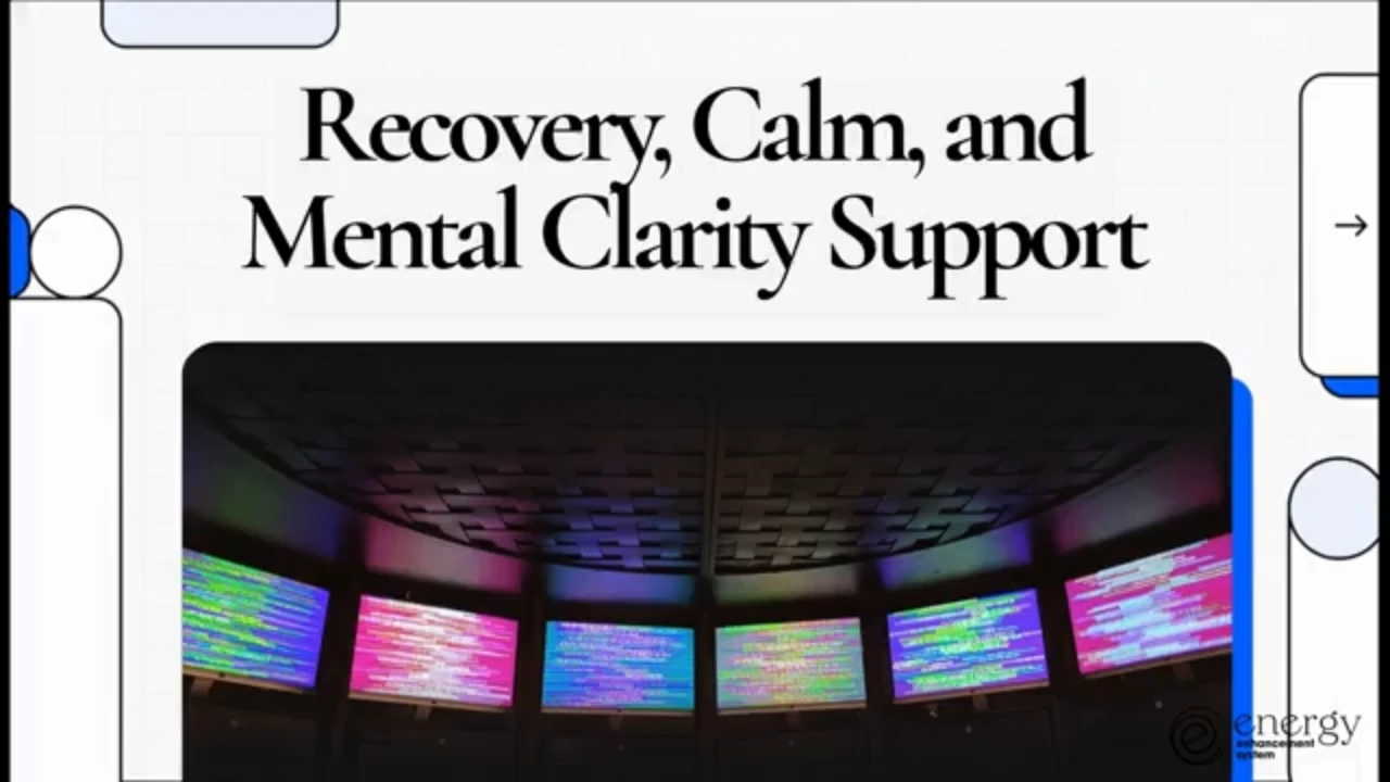 Recovery, Calm and Clarity Support lesson poster