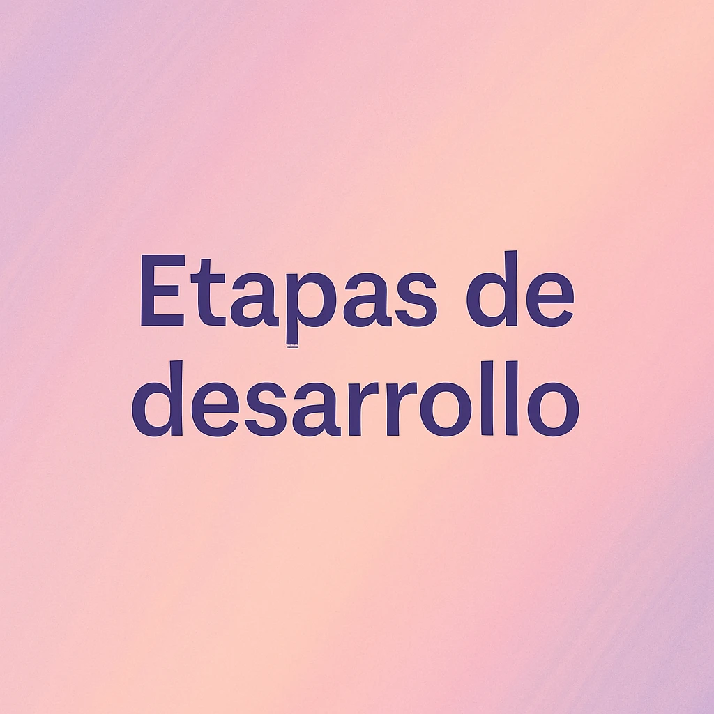 Etapas de desarrollo lesson poster