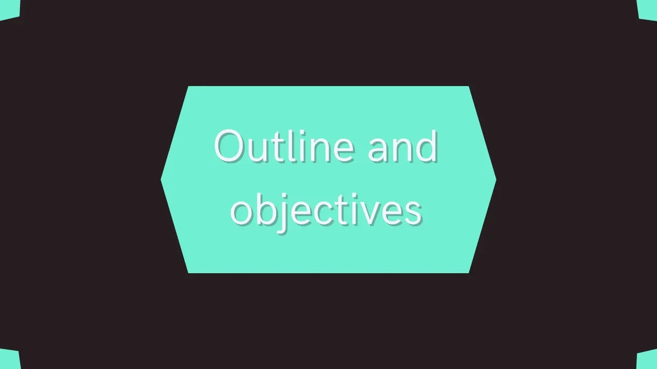 Outline and Objectives lesson poster