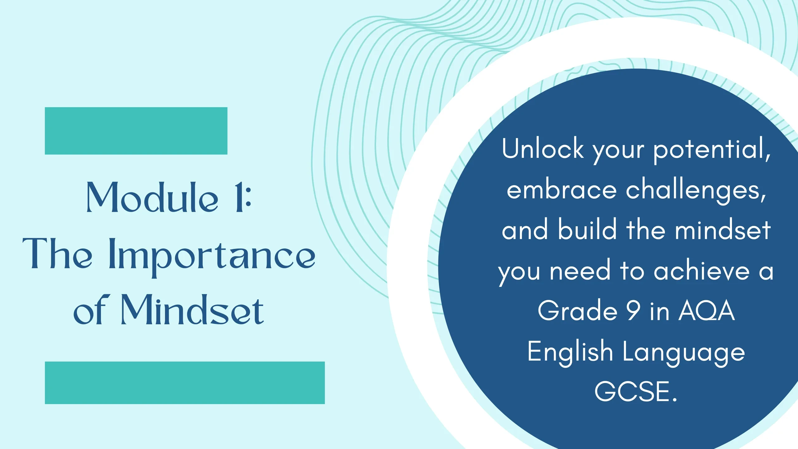 The Importance of Mindset lesson poster
