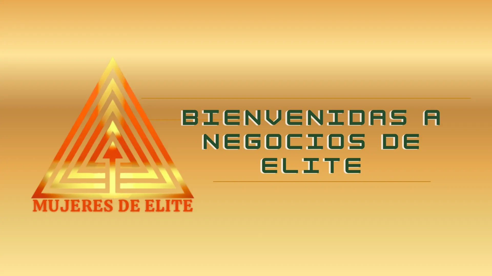 Bienvenidas a negocios de Elite lesson poster