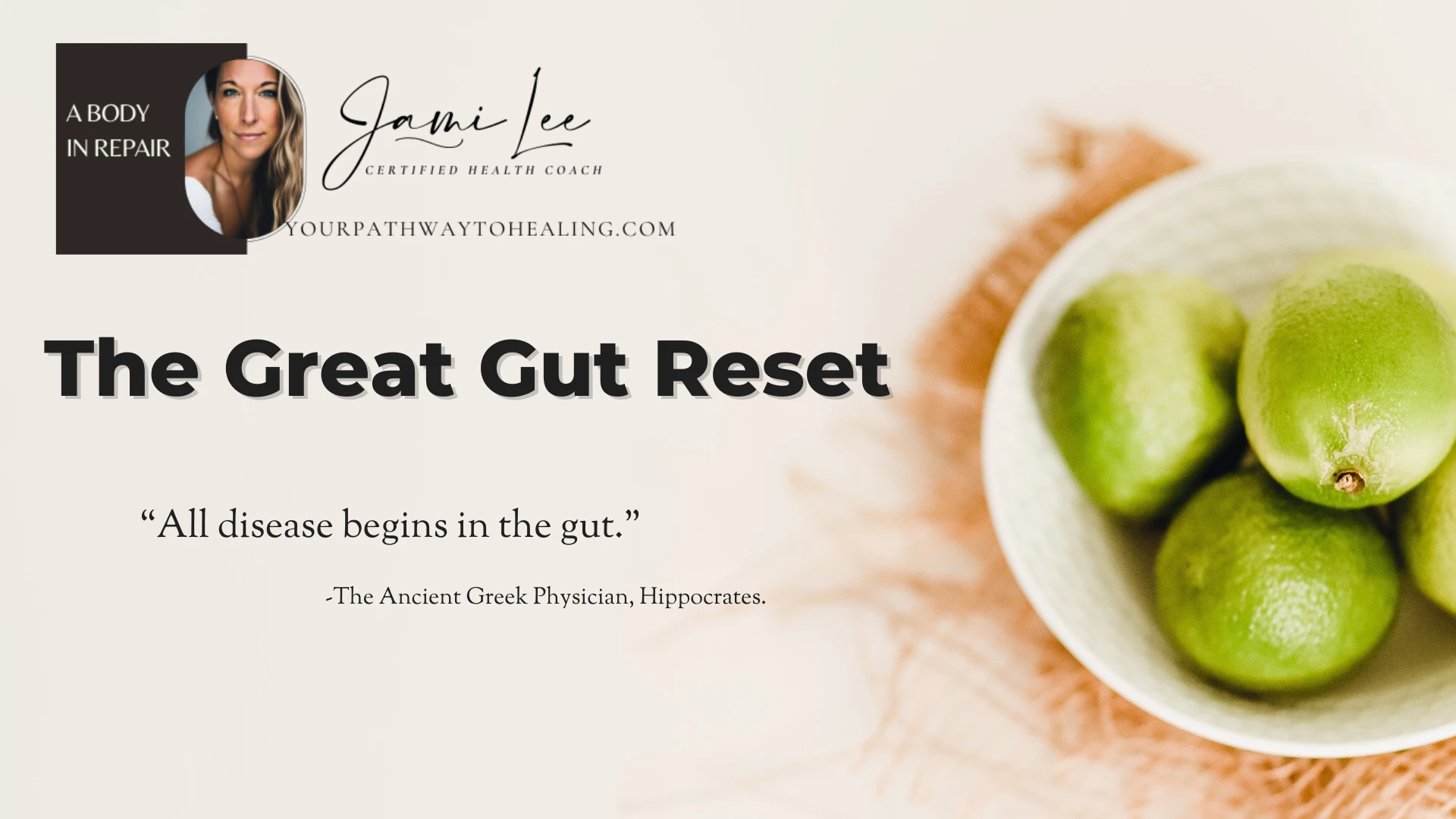 Welcome to the Great Gut Reset!  lesson poster
