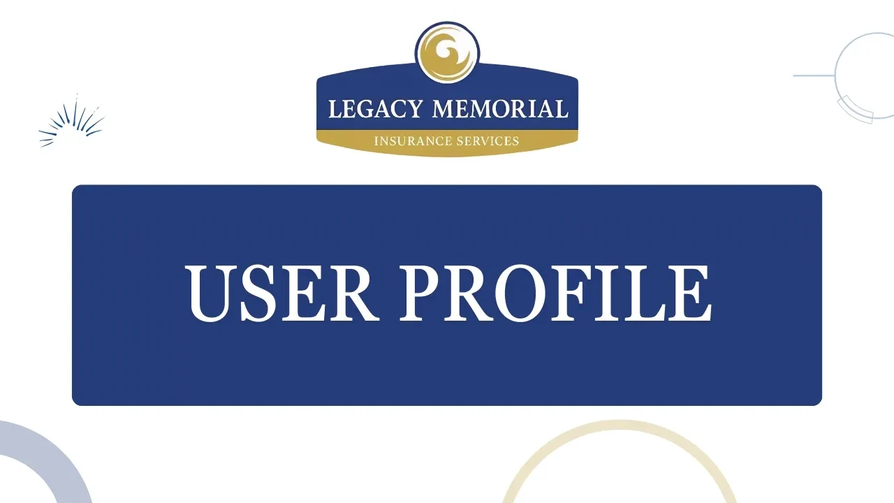 USER PROFILE lesson poster