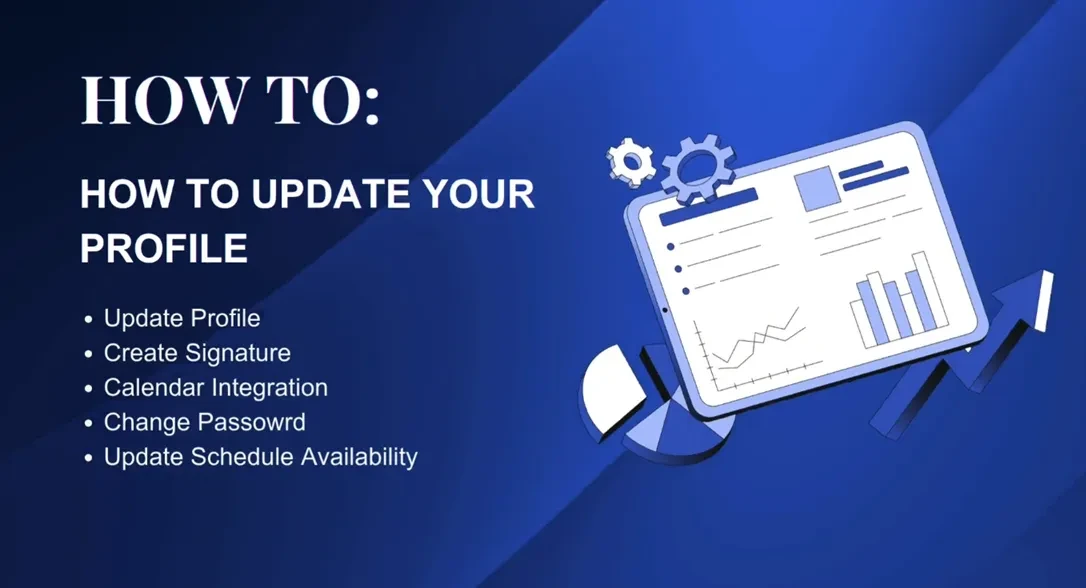How to Update your Profile lesson poster