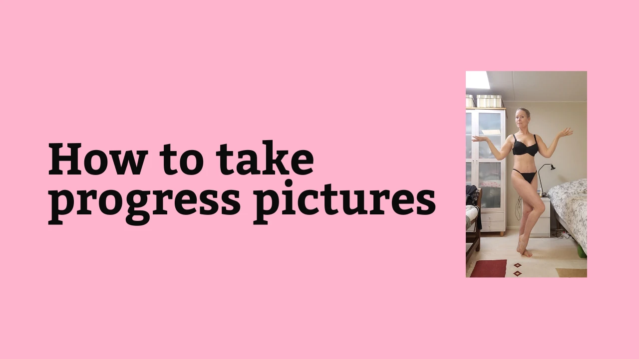 How to take progress pictures lesson poster