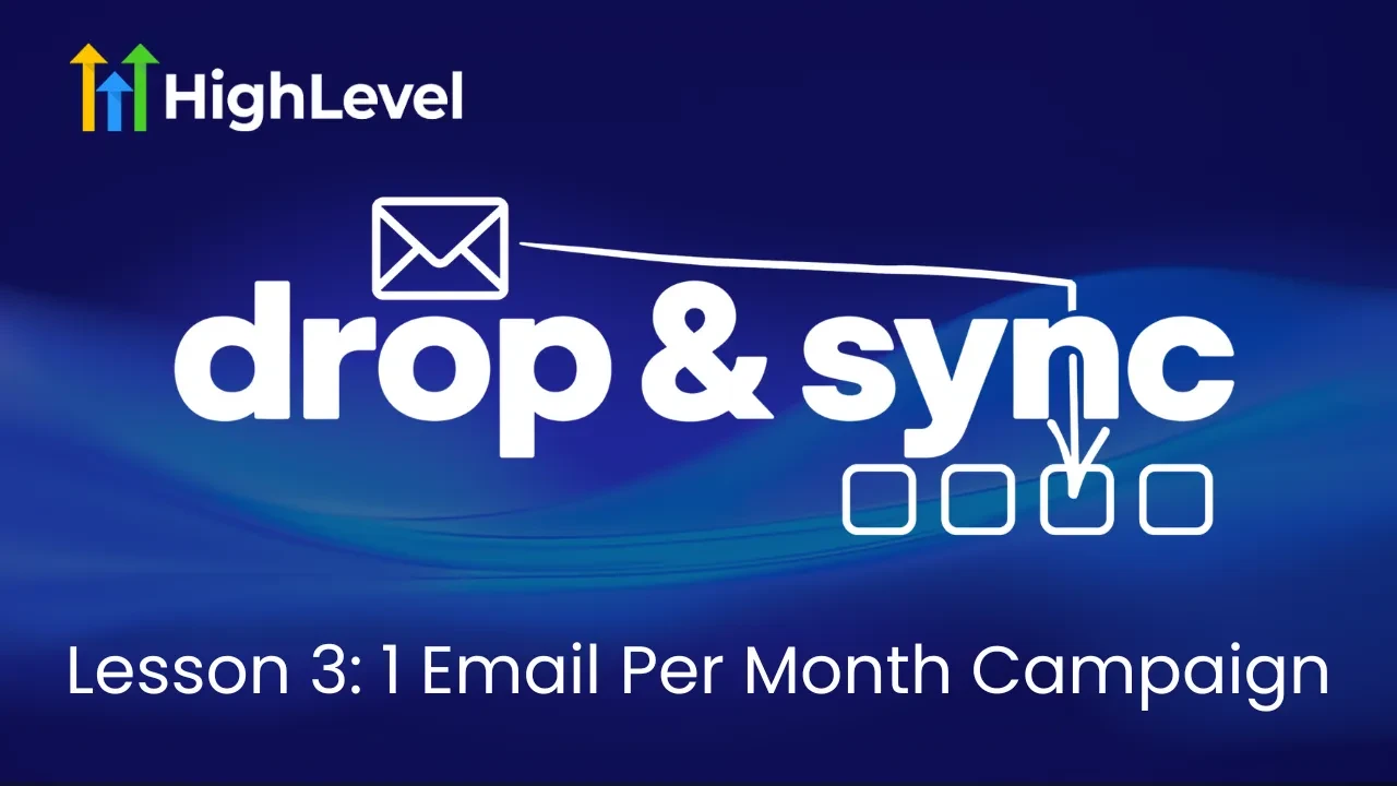 Lesson 3: How to use 1 email per month campaign lesson poster