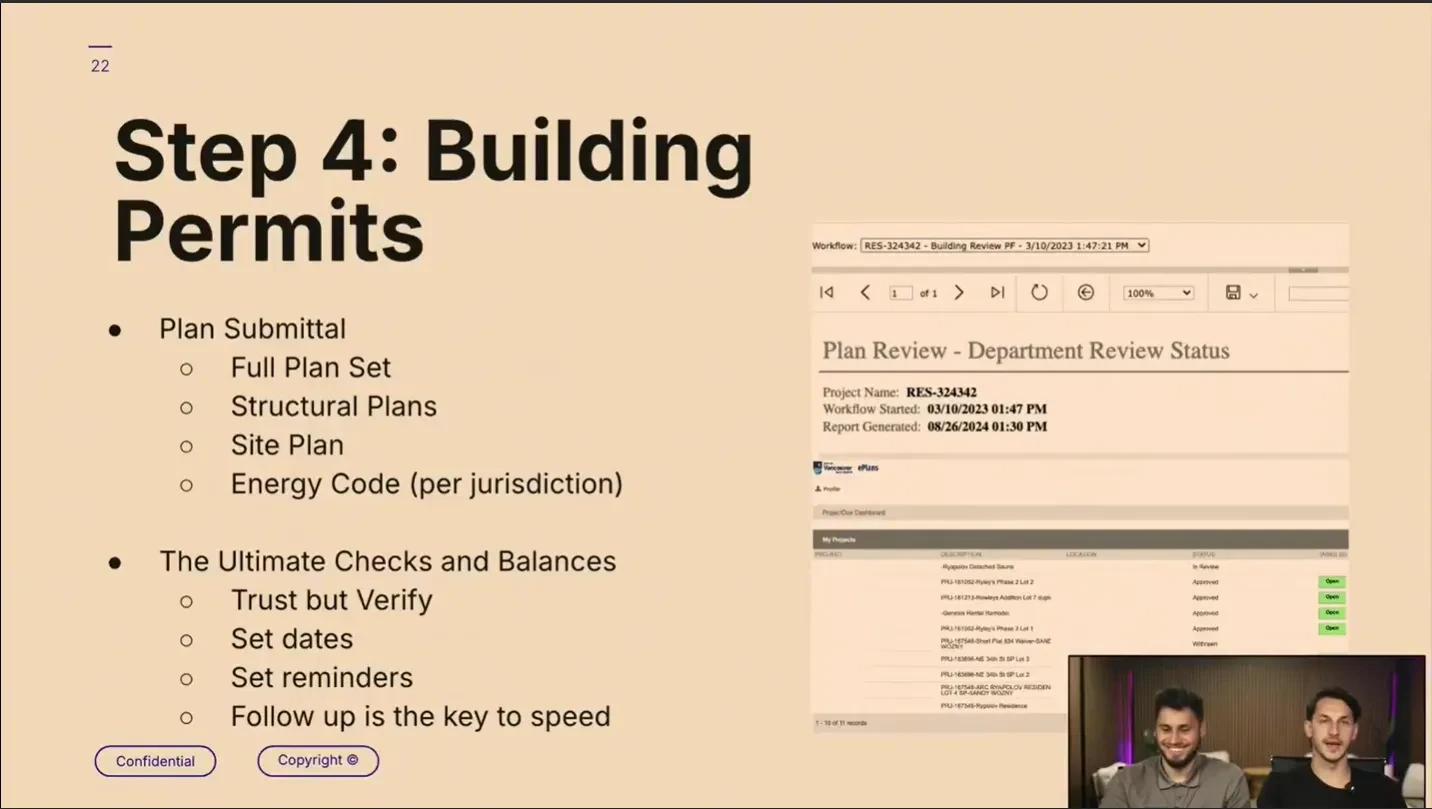 Step 4 - Building Permits lesson poster