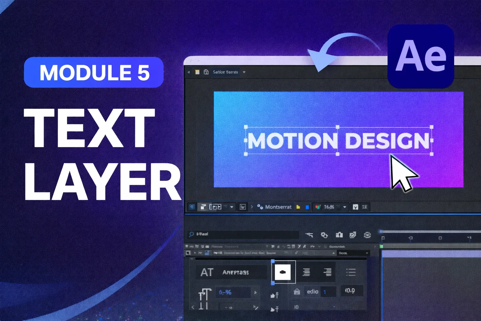 Module 5: Text Layer lesson poster