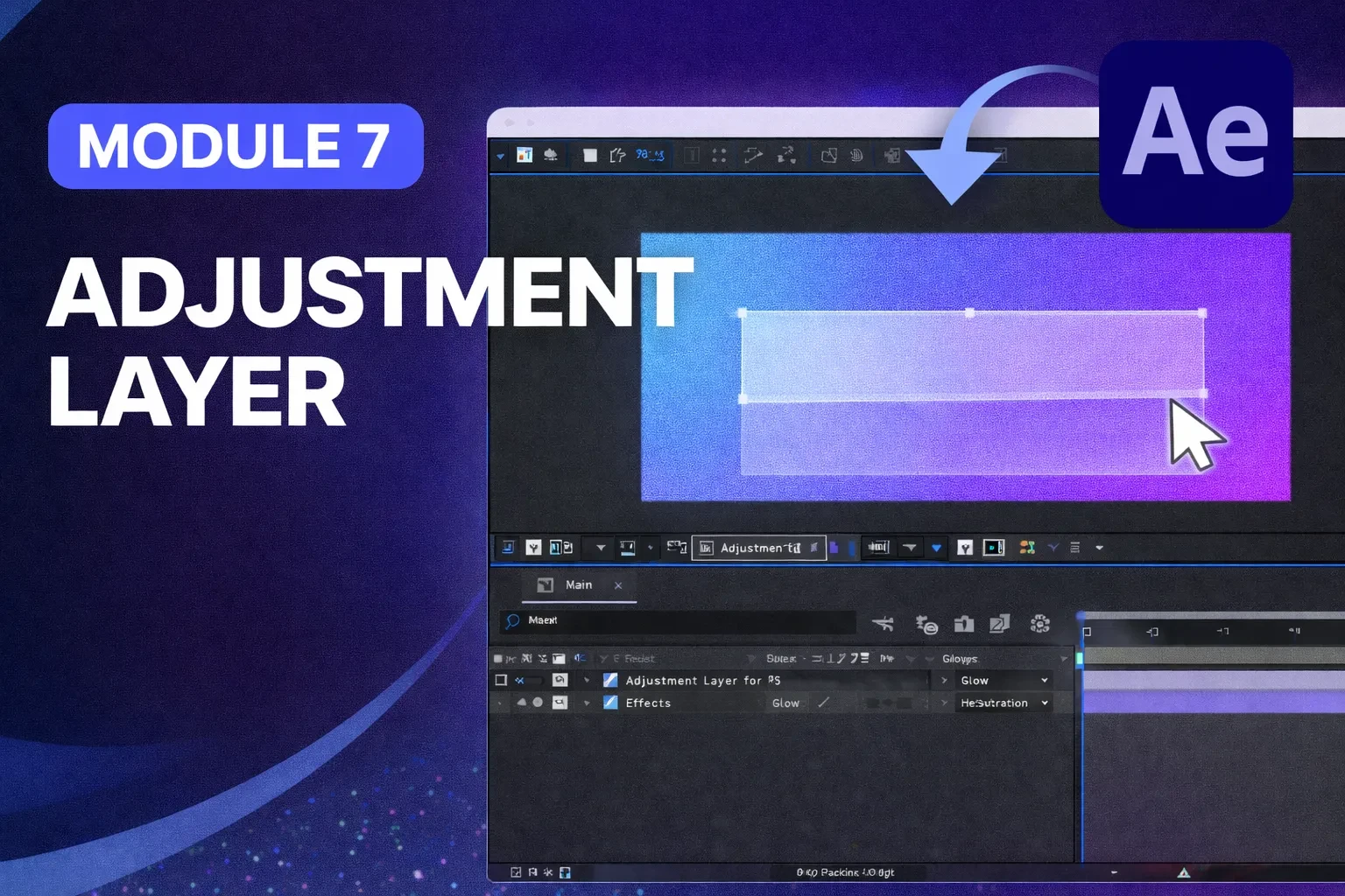 Module 7: Adjustment Layer lesson poster