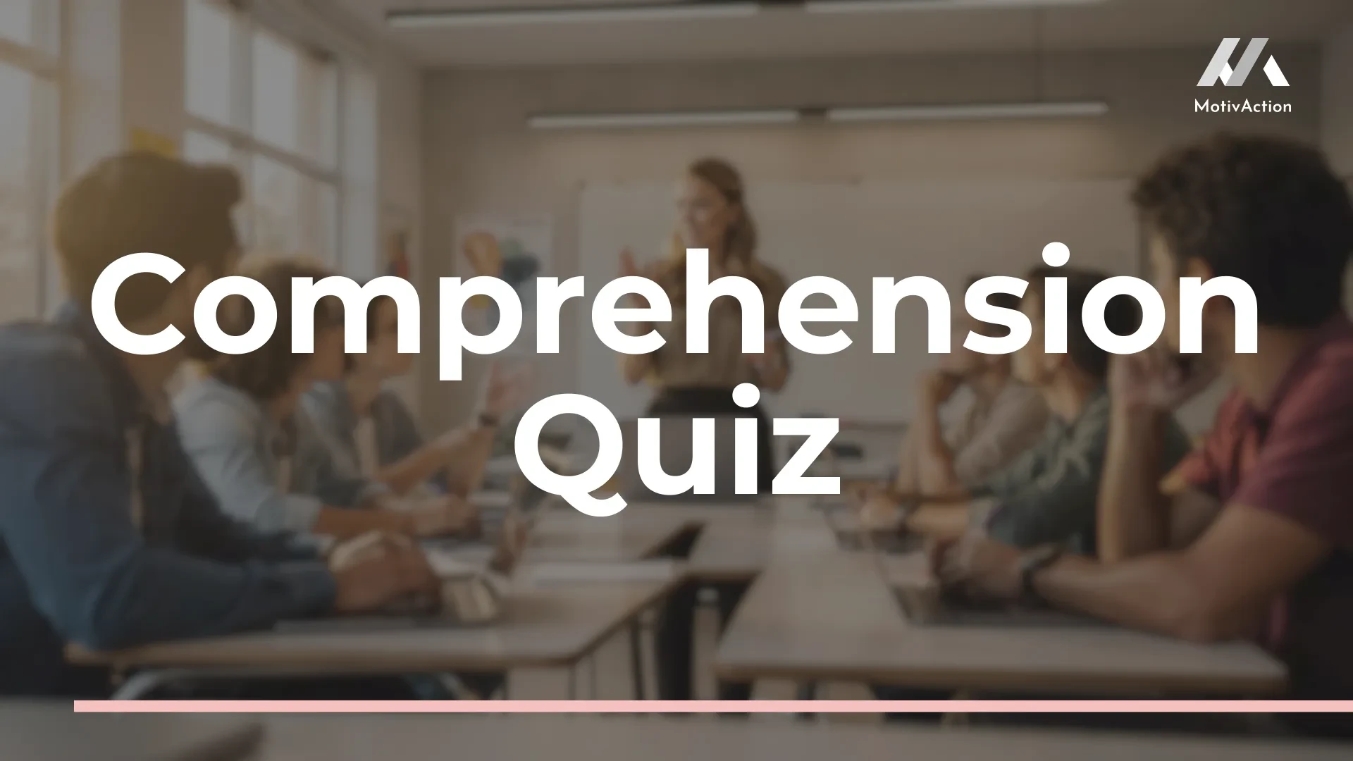 The Drama Stops Here Comprehension Quiz lesson poster