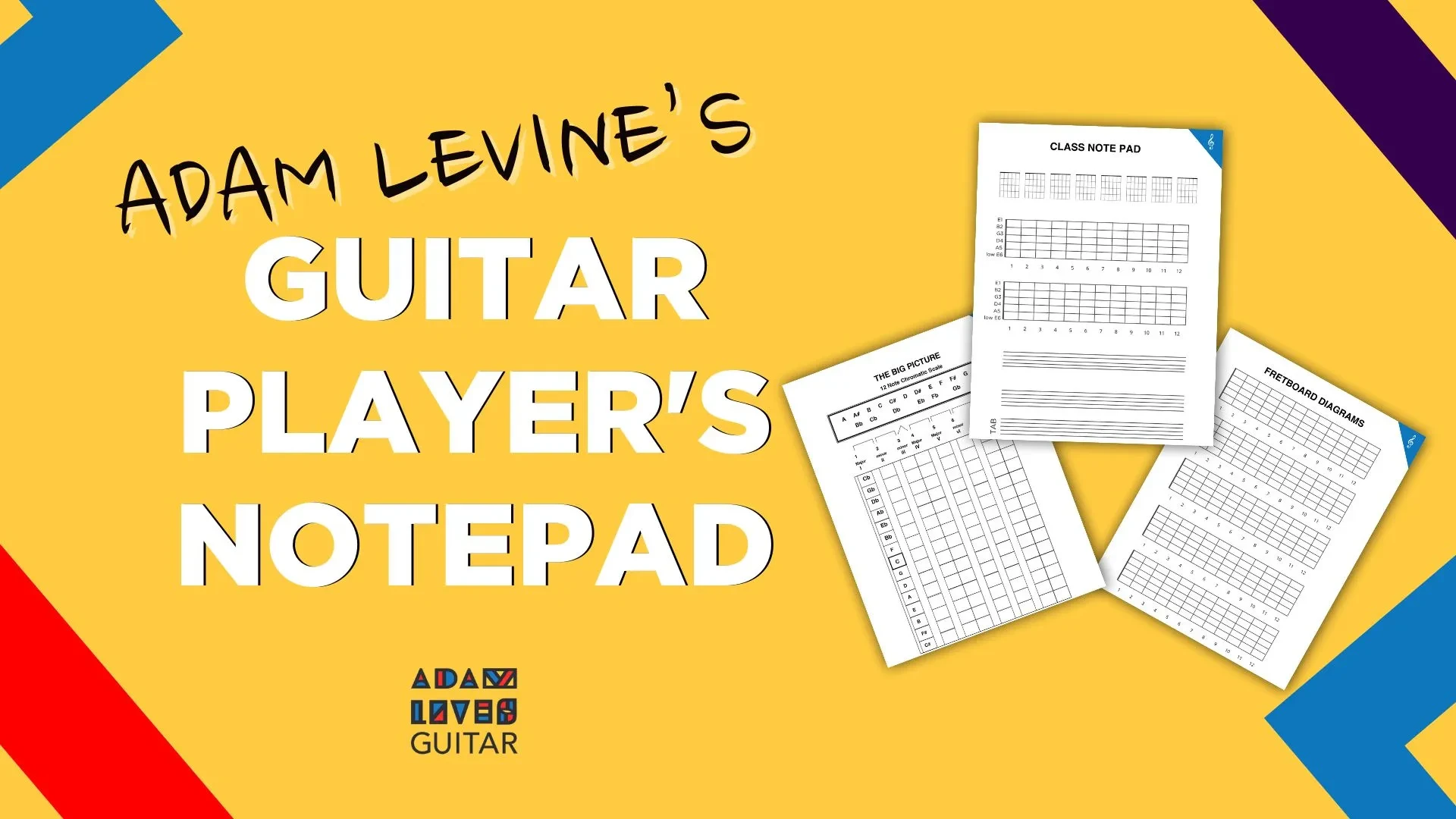 Download the Guitar Player's Notepad lesson poster