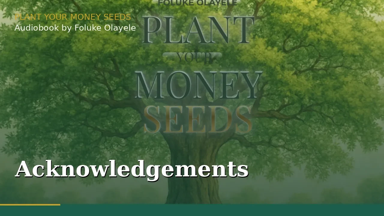 Acknowledgements lesson poster