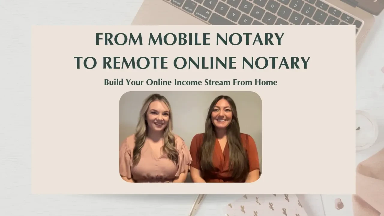 From Mobile Notary to Remote Online Notary lesson poster