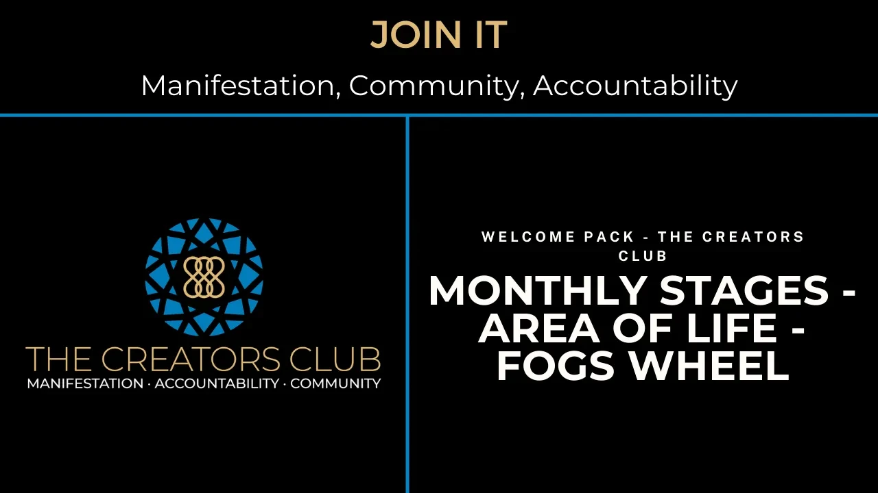 Monthly Stages - Area of Life - FOGS Wheel lesson poster